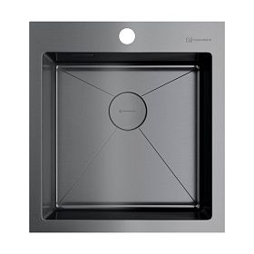 Мойка кухонная Omoikiri Akisame 46-GM нерж.сталь, вороненая сталь